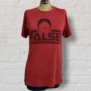 The Office Dwight Quote “False” Red Graphic Tee